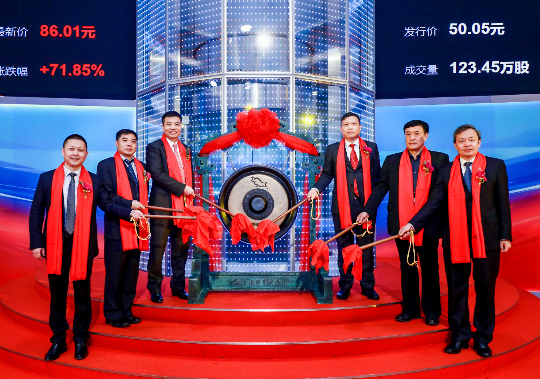 ▲ 品茗股份科創(chuàng)板股票交易鳴鑼開市